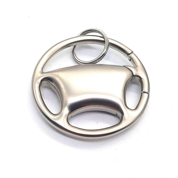 NIB Authentic Mercedes Benz Vintage Keychain Wheel Valet Fob SL Class in Silver - Picture 6 of 7